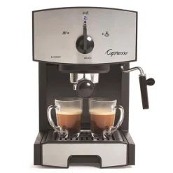 Capresso 42 oz Black/Silver Coffee & Espresso Maker