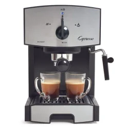 Capresso 42 oz Black/Silver Coffee & Espresso Maker