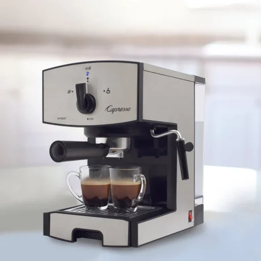 Capresso 42 oz Black/Silver Coffee & Espresso Maker