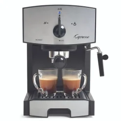 Capresso 42 oz Black/Silver Coffee & Espresso Maker