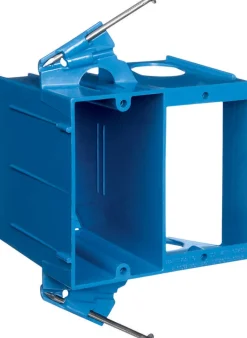 Carlon 20.5 cu in Rectangle PVC 2 gang Outlet Box Blue