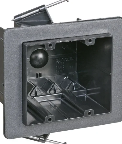 Carlon 36 cu in Rectangle Plastic 2 gang Electrical Box Black