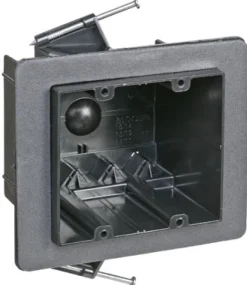 Carlon 36 cu in Rectangle Plastic 2 gang Electrical Box Black