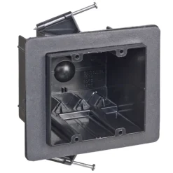 Carlon 36 cu in Rectangle Plastic 2 gang Electrical Box Black