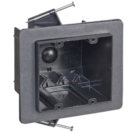 Carlon 36 cu in Rectangle Plastic 2 gang Electrical Box Black
