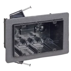 Carlon 54 cu in Rectangle Plastic 3 gang Electrical Box Black