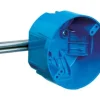 Carlon 20 cu in Round Polycarbonate 1 gang Electrical Box w/Hanger Bar Blue