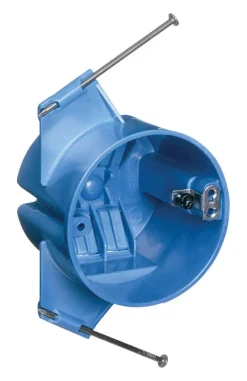 Carlon 20 cu in Round Polycarbonate 1 gang Electrical Box Blue