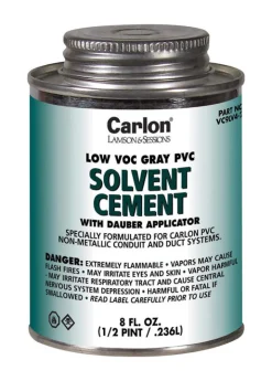 Carlon Gray Solvent Cement For PVC 8 oz