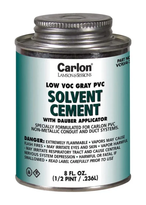 Carlon Gray Solvent Cement For PVC 8 oz