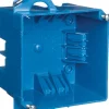 Carlon New Work 32 cu in Square PVC 2 gang Junction Box Blue