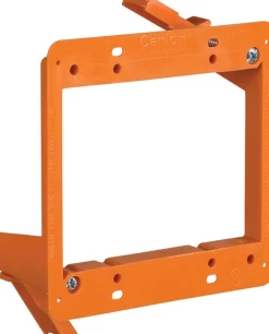 Carlon Rectangle PVC 2 gang Low Voltage Mounting Bracket Orange