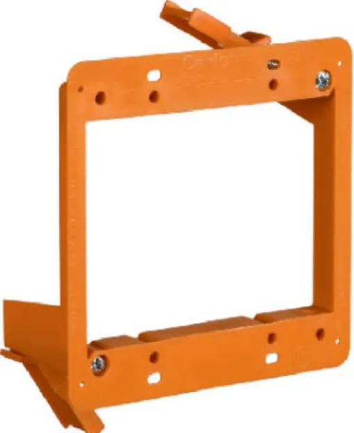 Carlon Rectangle PVC 2 gang Low Voltage Mounting Bracket Orange