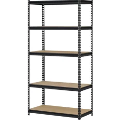 Casa Solutions Black Steel 5-Tier 1000 lbs. Capacity Shelving Unit 72 H x 36 W x 18 D in.