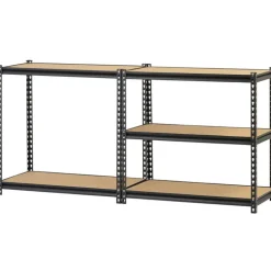 Casa Solutions Black Steel 5-Tier 1000 lbs. Capacity Shelving Unit 72 H x 36 W x 18 D in.