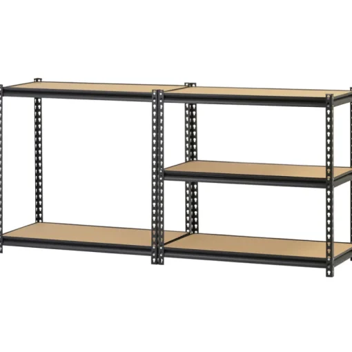 Casa Solutions Black Steel 5-Tier 1000 lbs. Capacity Shelving Unit 72 H x 36 W x 18 D in.