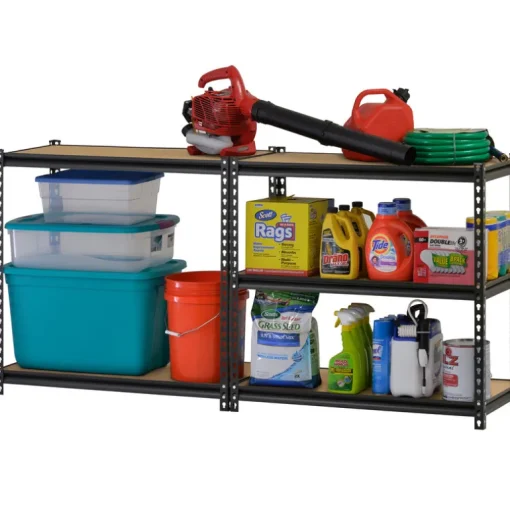 Casa Solutions Black Steel 5-Tier 1000 lbs. Capacity Shelving Unit 72 H x 36 W x 18 D in.