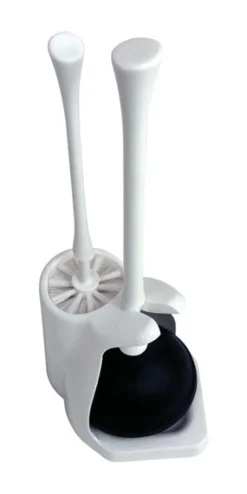 Casabella Toilet Brush and Caddy White