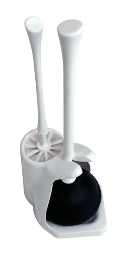 Casabella Toilet Brush and Caddy White