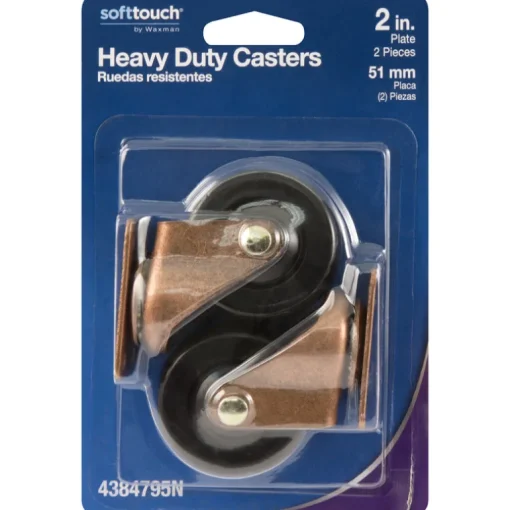 CASTER WHT W/PLATE 125LB