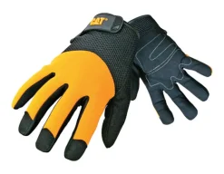 Cat Men's Indoor/Outdoor Padded Work Gloves Black/Yellow L 1 pair