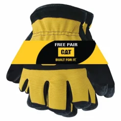 CAT Men's Palm Work Gloves Black/Yellow L 2 pair