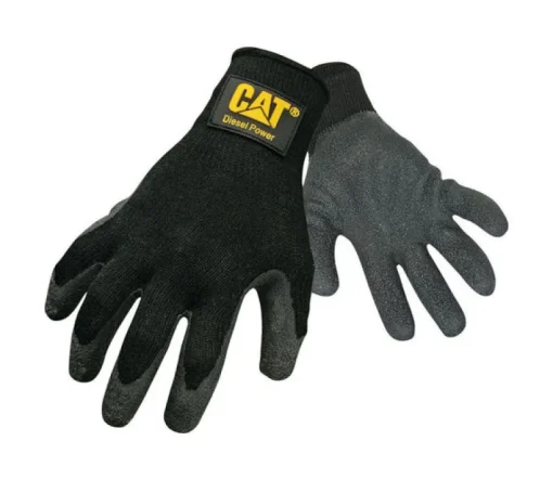 Caterpillar Black Latex Blend/Neoprene Dipped Men's Indoor/Outdoor Work Gloves Large (Pack of 12)