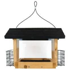 Cedar Hopper Bird Feeder With Suet, 6-Qt.