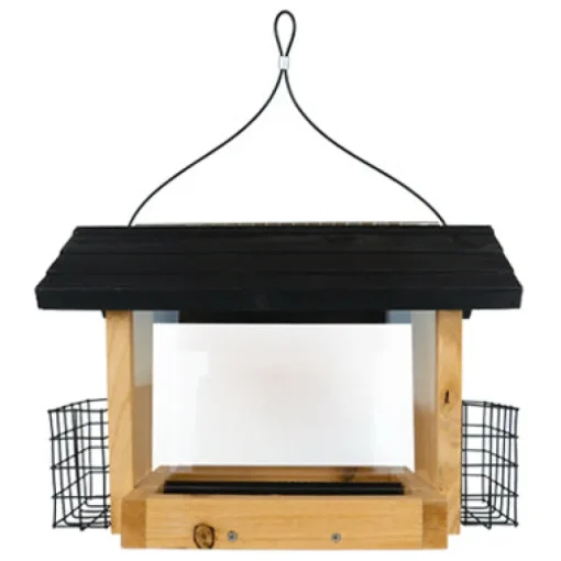 Cedar Hopper Bird Feeder With Suet, 6-Qt.