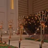 Celebrations Halloween Warm White 18 in. LED Prelit Chained Skeleton Arms Pathway Decor