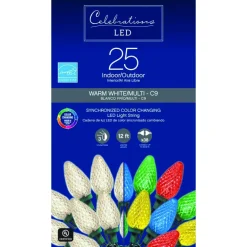 Celebrations LED C9 Multicolored 25 count Color Changing String Lights 12 ft.