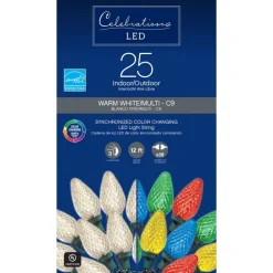 Celebrations LED C9 Multicolored 25 count Color Changing String Lights 12 ft.