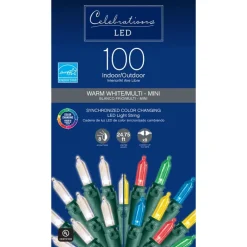 Celebrations LED Mini Multicolored 100 ct. Color Changing String Lights 24.75 ft