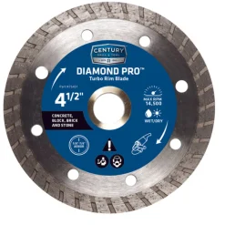 Century Drill & Tool 4-1/2 in. D Diamond Turbo Diamond Saw Blade