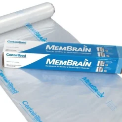 CertainTeed MemBrain 9 ft. W X 100 ft. L X 2 mil Air Barrier and Smart Vapor Retarder Roll 933 sq ft