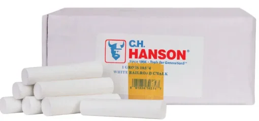 C.H. Hanson 7/8 in. Semi-Permanent Railroad Chalk White 144 pk