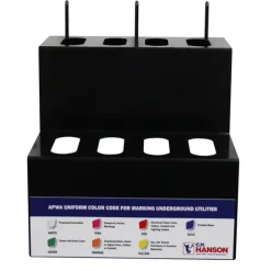 CH Hanson Black Stake Flag Holder Display Rack with POP Metal