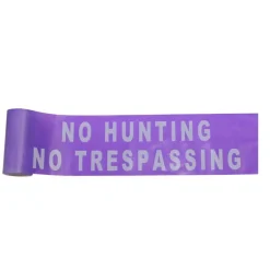 C.H. Hanson Purple Plastic No Hunting No Trespassing Text Barricade Safety Tape 100 L ft. x 6 W in.