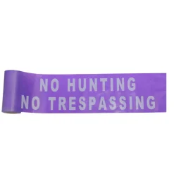 C.H. Hanson Purple Plastic No Hunting No Trespassing Text Barricade Safety Tape 100 L ft. x 6 W in.