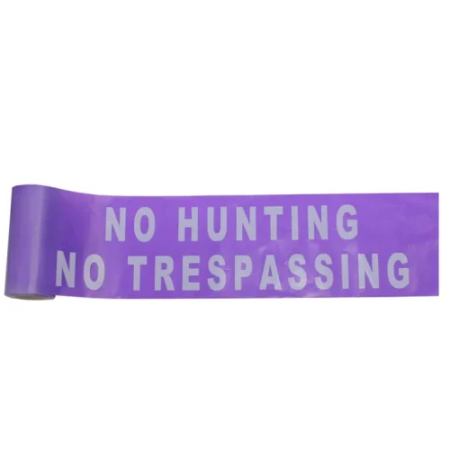 C.H. Hanson Purple Plastic No Hunting No Trespassing Text Barricade Safety Tape 100 L ft. x 6 W in.