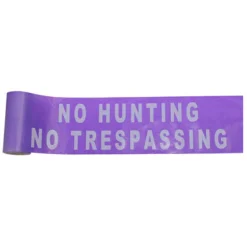 C.H. Hanson Purple Plastic No Hunting No Trespassing Text Barricade Safety Tape 100 L ft. x 6 W in.