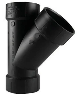 Charlotte Pipe 2 in. Hub X 2 in. D Hub ABS Wye