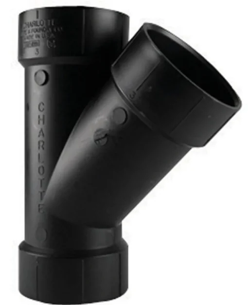 Charlotte Pipe 2 in. Hub X 2 in. D Hub ABS Wye