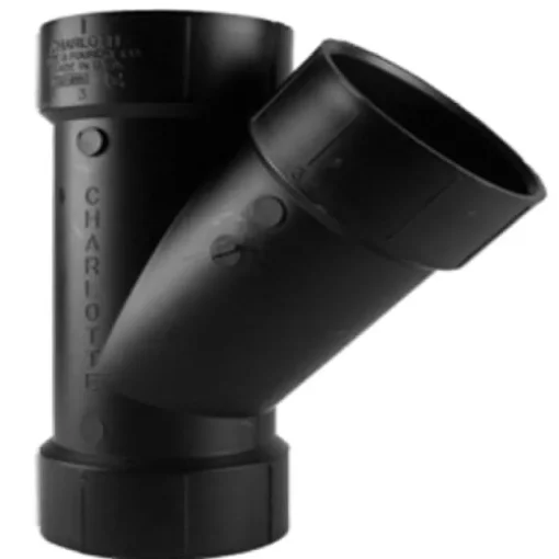 Charlotte Pipe 2 in. Hub X 2 in. D Hub ABS Wye