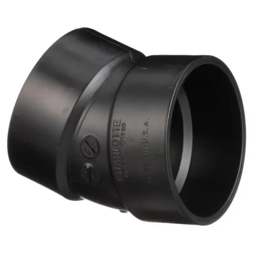 Charlotte Pipe 4 in. Hub X 4 in. D Hub ABS Elbow