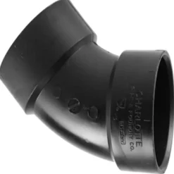 Charlotte Pipe 3 in. Hub X 3 in. D Hub ABS 45 Degree Elbow