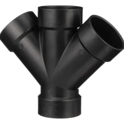 Charlotte Pipe 3 in. Hub X 3 in. D Hub ABS Double Wye