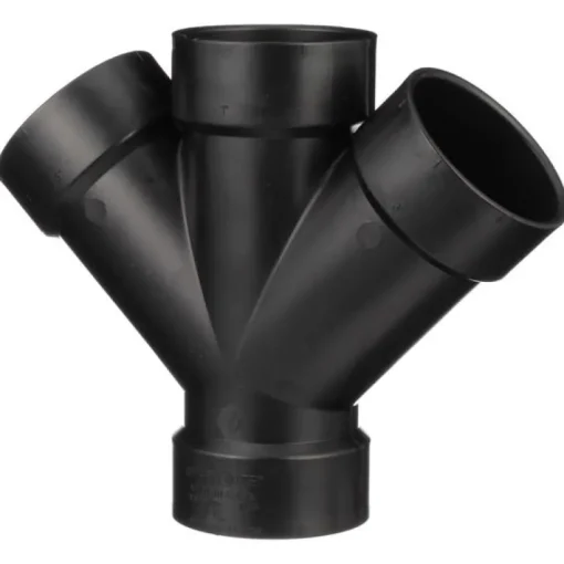 Charlotte Pipe 3 in. Hub X 3 in. D Hub ABS Double Wye