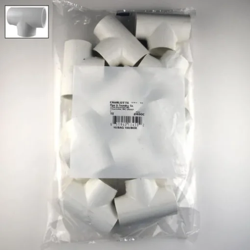 Charlotte Pipe 1 in. Slip X 1 in. D Slip PVC Tee 10 pk