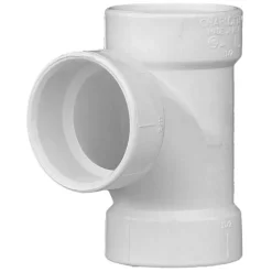 Charlotte Pipe Schedule 40 1-1/2 in. Hub X 1-1/2 in. D Hub PVC Sanitary Tee 1 pk